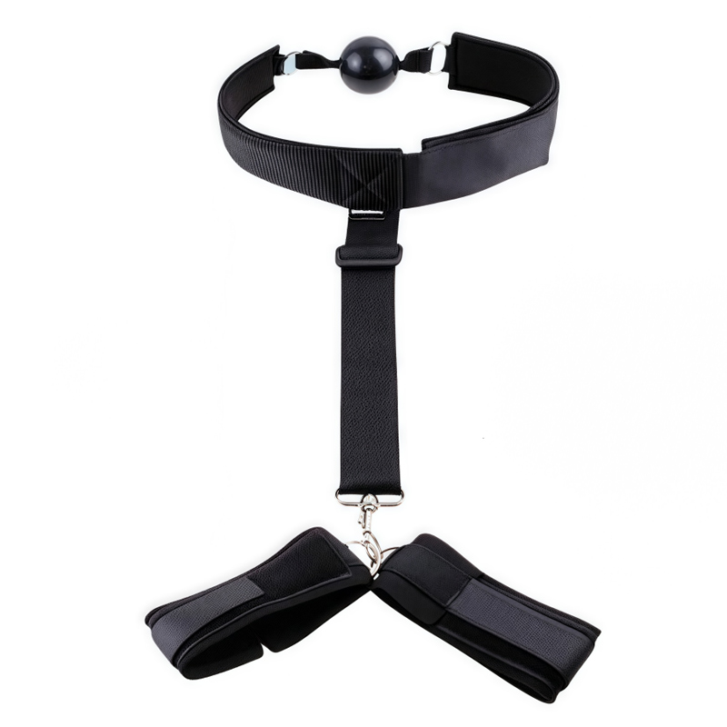 Faux-Leather Wrist Cuffs (Black, Boxed)