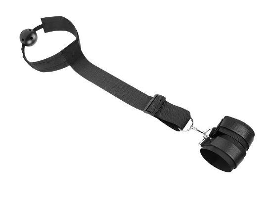 Faux-Leather Wrist Cuffs (Black)