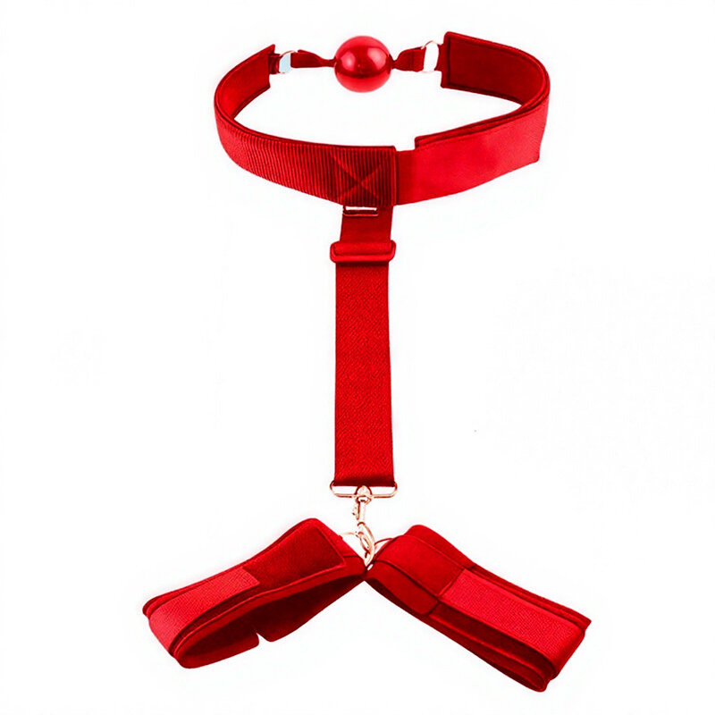 Faux-Leather Wrist Cuffs (Red, Boxed)